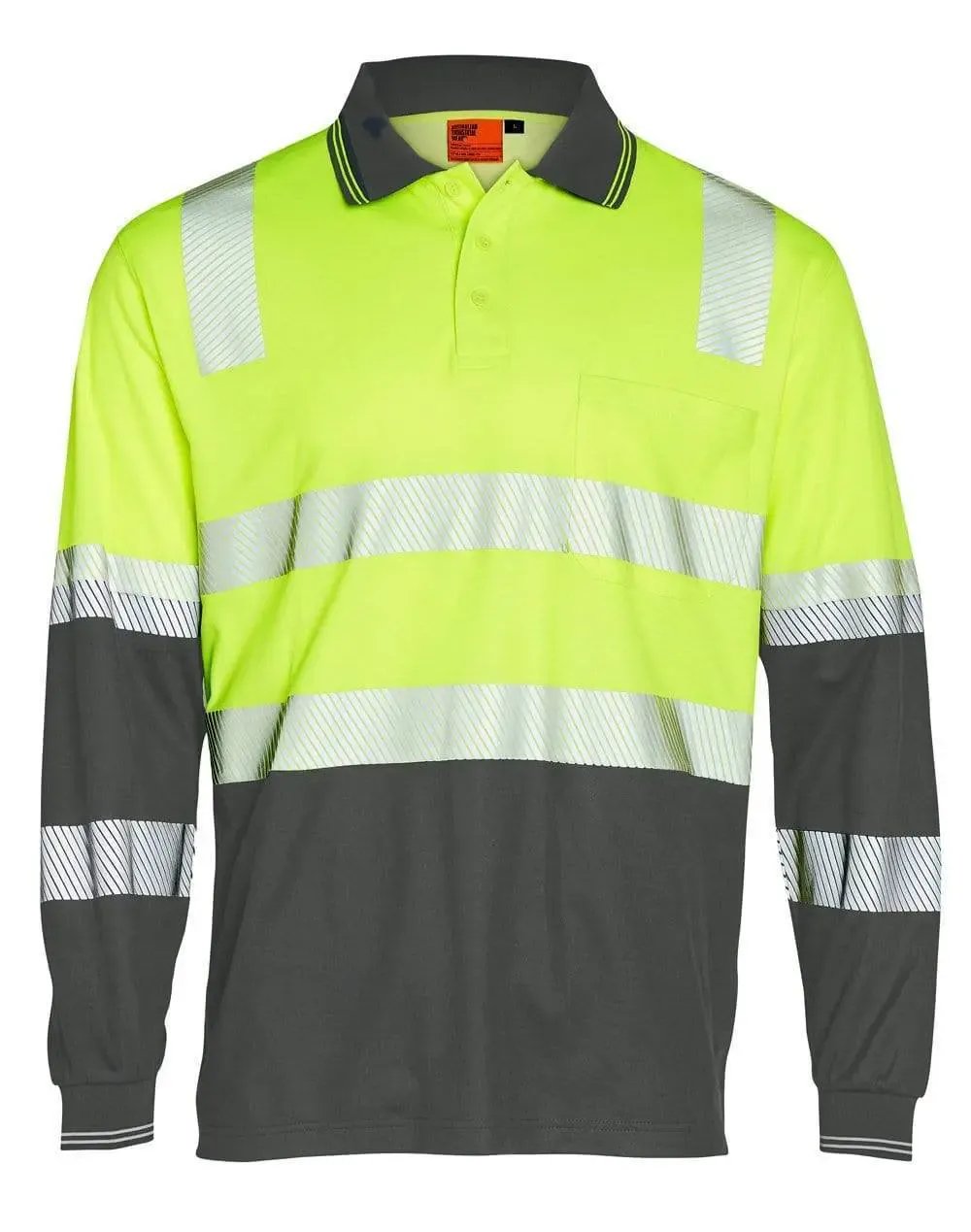 Winning Spirit Long Sleeve Unisex TRUEDRY® Segmented Safety Polo SW74